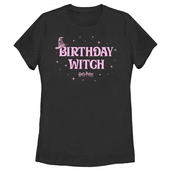 Women's Harry Potter Birthday Witch Graphic Tee Black X Large