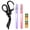 Black-Pink and Purple, variant on 3 Pack Nurse Scissors and Pen Light Set Trauma Shears Pen Lights for Nurses Bandage Scissors with Carabiner LED Penlight with Pupil Gauge Stainless Steel Trauma Scissors for Doctor Paramedics EMS EMT
