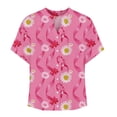 thumbnail image 5 of Otvok Summer Short Sleeve Button T-Shirts for Women V Neck Casual Loose and Fashionable Printed Tops, 5 of 6