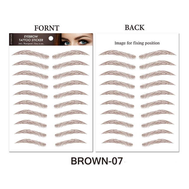 Xihbxyly Pegatinas para Cejas, Parches de Tatuajes Impermeables Simulados, Solución de Belleza Temporal Ecológica, Perfectas para Cejas Dispersas o Irregulares, Realzan Los Rasgos Faciales, Ideales p