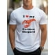 thumbnail image 1 of [Cozy German Shepard Tee] Stylish & Cozy Men's Crew Neck Short Sleeve T-shirt - Love My German Shepard Print - For Casual Summer Wear, Casual Sporty Tee, Summer Gifts, 1 of 6