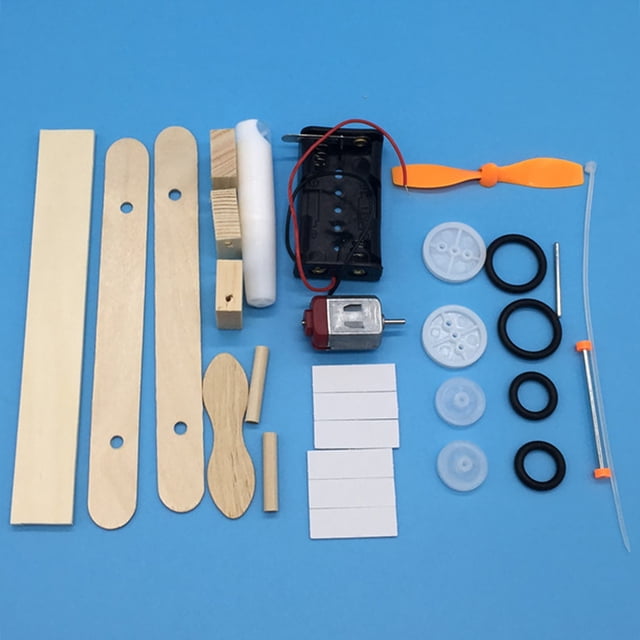 Wooden Electric Airplane Electric Glider DIY Kit Children's Toy Airplane DIY Kit Children's Electric Wooden Airplane Model Flight Model Assembly Experiment DIY Model Building Kit