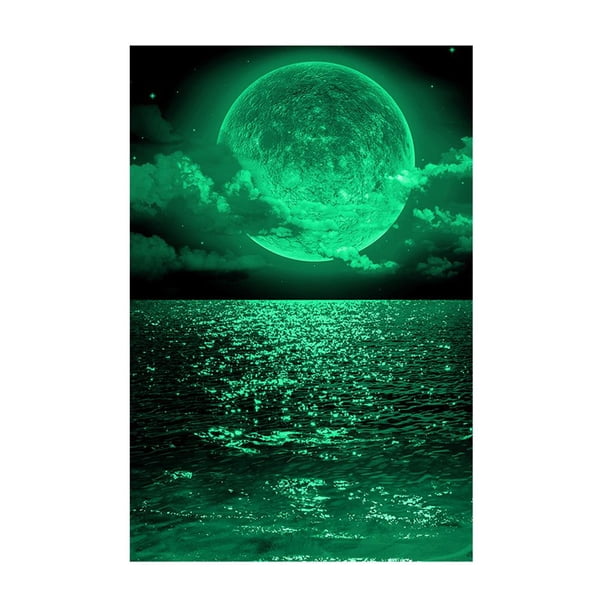 Adhesivo de pared 3D luminoso para bricolaje, brilla en la oscuridad, ideal para la habitación de los niños. Estilo02
