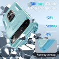 thumbnail image 3 of KOMI for Google Pixel 9/9 Pro Case with Tempered Glass Screen Protector and Camera Lens Cover,Rotated Ring Stable Kickstand,Heavy Duty Shockproof Protective Phone Cover-Mint Green, 3 of 7