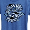 thumbnail image 3 of Instant Message - Patterned Flowers - Women's Short Sleeve Graphic T-Shirt, 3 of 6
