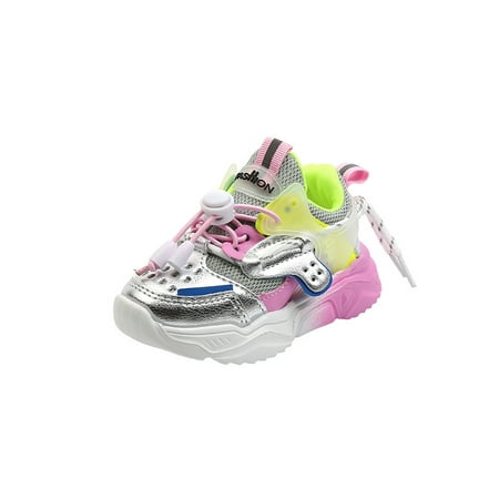 

Ymiytan Boys Girls Sneakers Breathable Running Shoe Sport Athletic Shoes School Lightweight Fashion Comfort Trainers Pink 11C