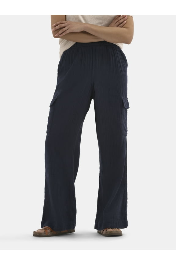 Women's and Women's Plus Cotton Double Cloth Cargo Pants, Sizes XS-4X