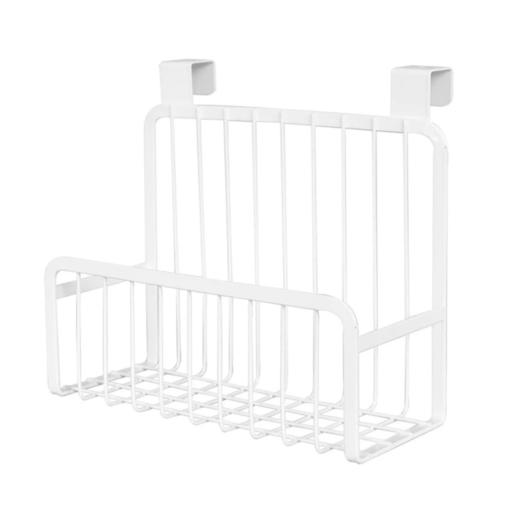 FRCOLOR Over the Cabinet Door Basket Hanging Kitchen Storage Bathroom Organizer Holder Nail-free Hanging Storage Rack for Condiments