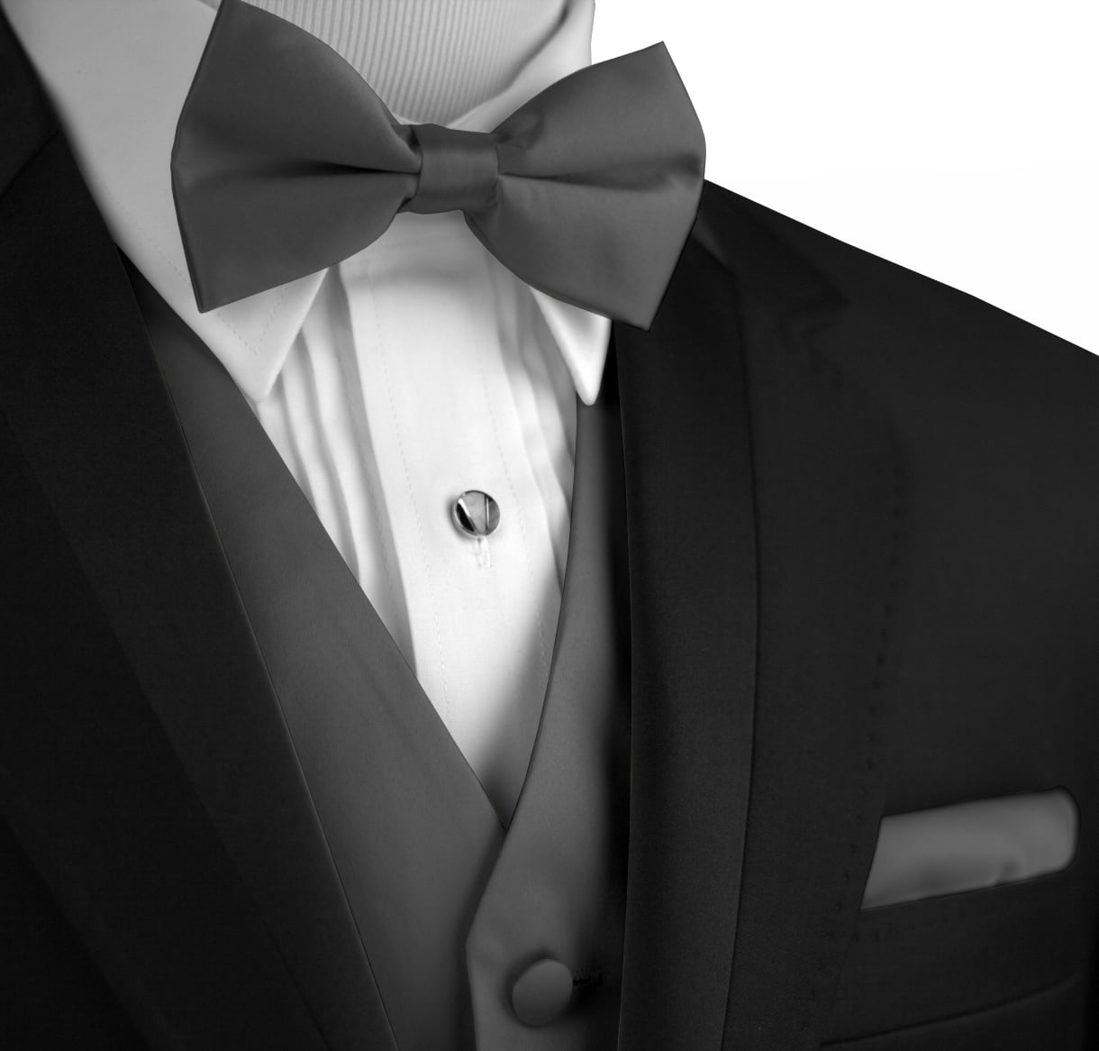 Medium Mens Ocean Blue Radar Fullback Wedding Prom Formal Tuxedo Vest Tie Set 