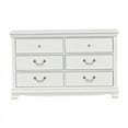 thumbnail image 2 of Finely Designed Wooden Dresser With 6 Drawers, White, 2 of 11
