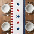 thumbnail image 4 of Table Runner 72 Inches Long for Kitchen Dining, 4th of July Dresser Scarf Farmhouse, Dining Table Decorations for Wedding/Parties, Flag Day Gnomes Truck Star Flag Firework 13 x 72 In, 4 of 8