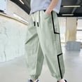 thumbnail image 5 of SOFTCCLO Boys Cargo Pants Breathable Ultra Thin Summer Loose Solid Color Casual Long Pants for Boys Size 4-5Y, 5 of 5