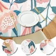thumbnail image 4 of Botanical Garden Round Elastic Tablecloth Waterproof Fitted Cover with Tropical Flower & Leaves, 4 of 5