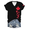 thumbnail image 4 of Womens T Shirts Day Graphic Short Sleeve Canadian National Travel Sport Shirts For Women Size XXL, 4 of 5