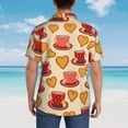 thumbnail image 4 of Fotbe Cups of Tea Camisa Hawaiana para Hombre Unisex – Camisa Casual de Verano con Botones de Manga Corta de Algodón y Lino,3X-Large, 4 of 7