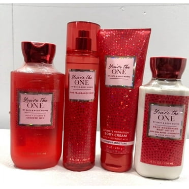 Bath & Body Works You're The One Deluxe Set (Shower Gel 10 fl oz, Body Lotion 8 fl oz, Fragrance Mist 8 fl oz and Body Cream 8 oz)