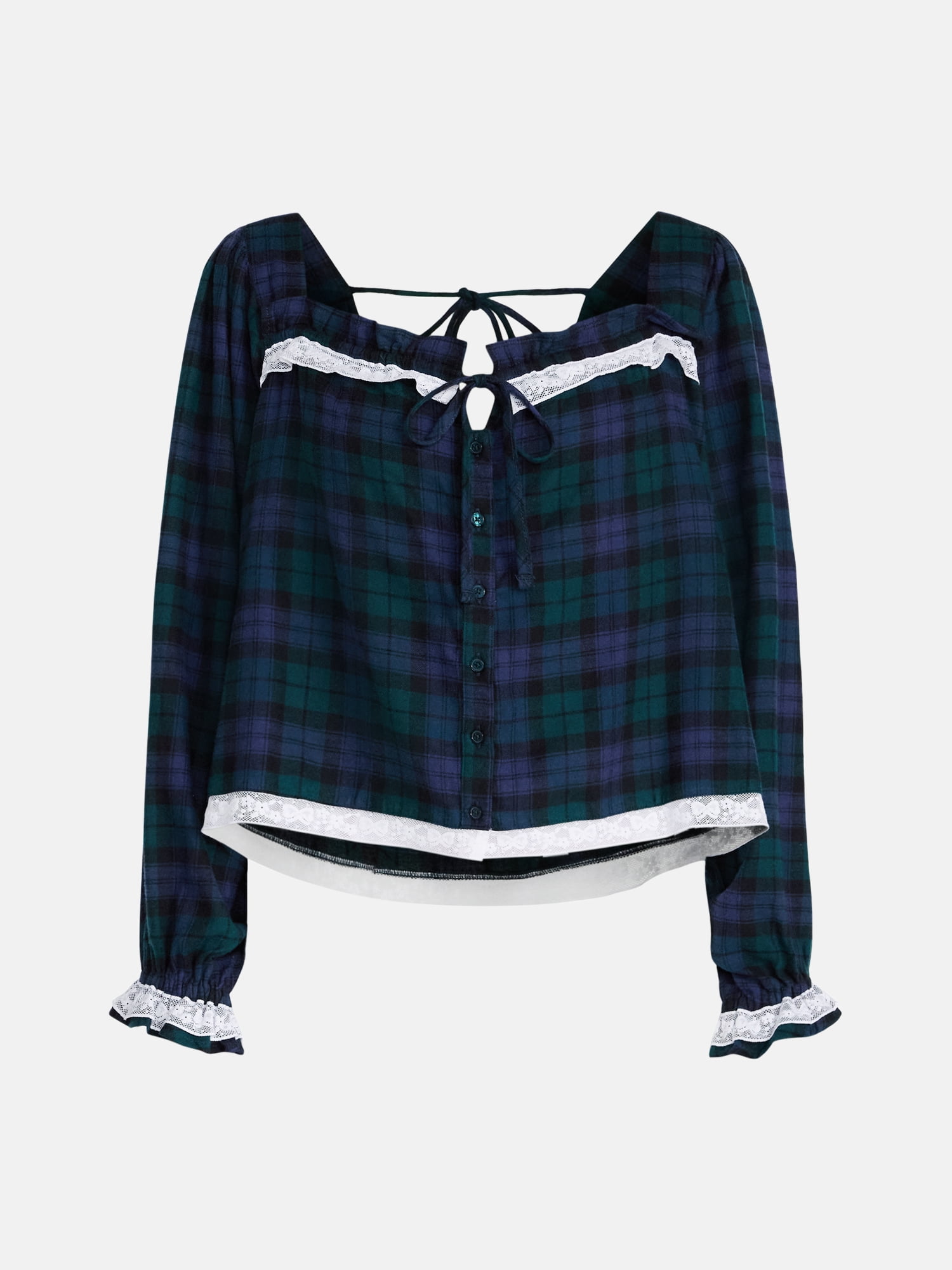 Joyspun Women's Flannel Peasant Long Sleeve Sleep Top, Sizes XS to 2X