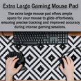 thumbnail image 4 of Large Mouse Pad Black and White XXL Mousepad Gaming Mouse Pads Computer Desk Mats Extra Large Desk Pad Non-Slip Rubber Base 35.4" X 15.7" for Game Office, Classic Rhombus Pattern, 4 of 6