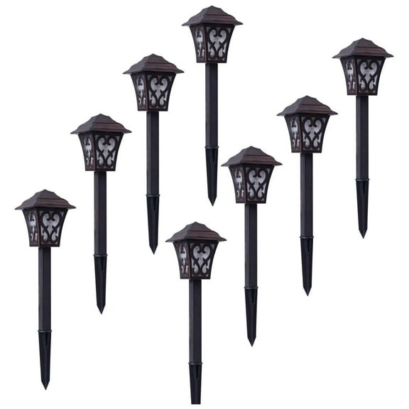 Malibu Outdoor Landscape Lighting Low Voltage 8 Pack LED Pathway Light 1W Garden Lights for Lawn, Yard Patio 8405-9112-08