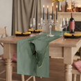 thumbnail image 2 of Sage Green Marble Table Runner 120 Inches Long,Modern Abstract Art Ink Painting Cotton Linen Table Runners Dresser Scarves,Decorative Tabletop Scarf Furniture Cover for Home Dinner Party 13"x120", 2 of 8