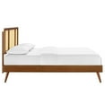 thumbnail image 3 of Kelsea Cane and Wood King Platform Bed With Splayed Legs Walnut, 3 of 7