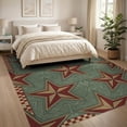 thumbnail image 3 of ODIKA 8'x10' Washable Area Rug Durable, Non-Slip Vintage Lettering Distressed Farmhouse Border Primitive Folk Refined Structured for Living Room, Under Sectional, Family, 3 of 7