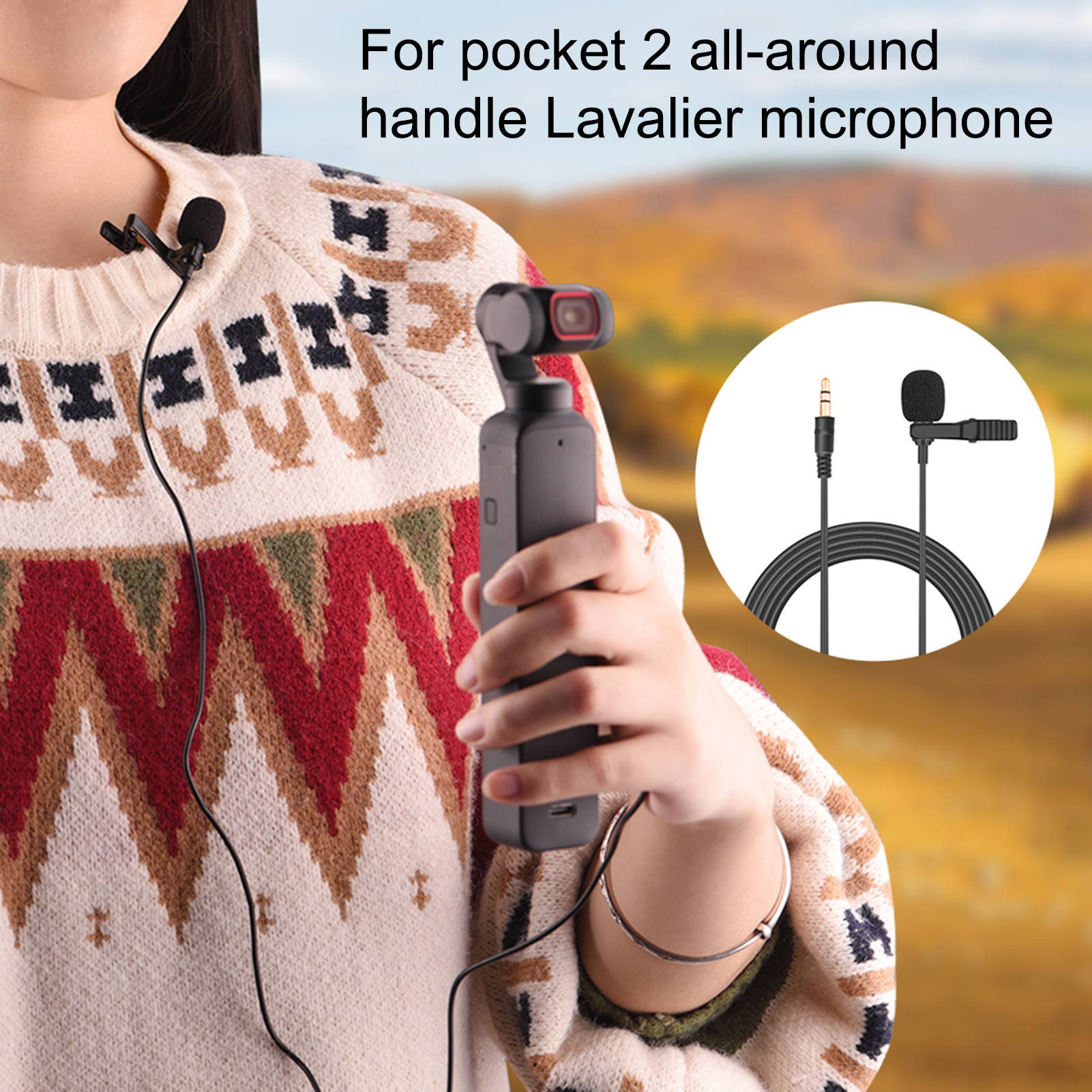 Taluosi Mini Portable Collar Clipped Microphone Camera Accessory for