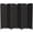 Black, variant on 7 ft. Tall Rattan Fiber Diamond Weave Privacy Screen Room Divider - Light Beige - 6 Panels