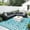 Teal, variant on ORGOWEL Outdoor Rugs 8*10ft Waterproof Large Plastic Straw Mat UV Resistant Patio Rugs Reversible Indoor Outdoor Rugs for RV Camping Deck Balcony Beach Picnic Porch,Grey