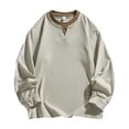 thumbnail image 1 of Birdeem Chemise Décontractée Tricotée pour Hommes, Style Superposé, Rayée à Manches Longues, Col Rond, Usage Quotidien, Loisirs, Chandails en Molleton pour Hommes, Chemises Décontractées pour Hommes, 1 of 7
