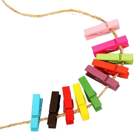 

100Pcs Sealing Wooden Clamp DIY Craft Photo Clip Food Snack Storage Clamp White