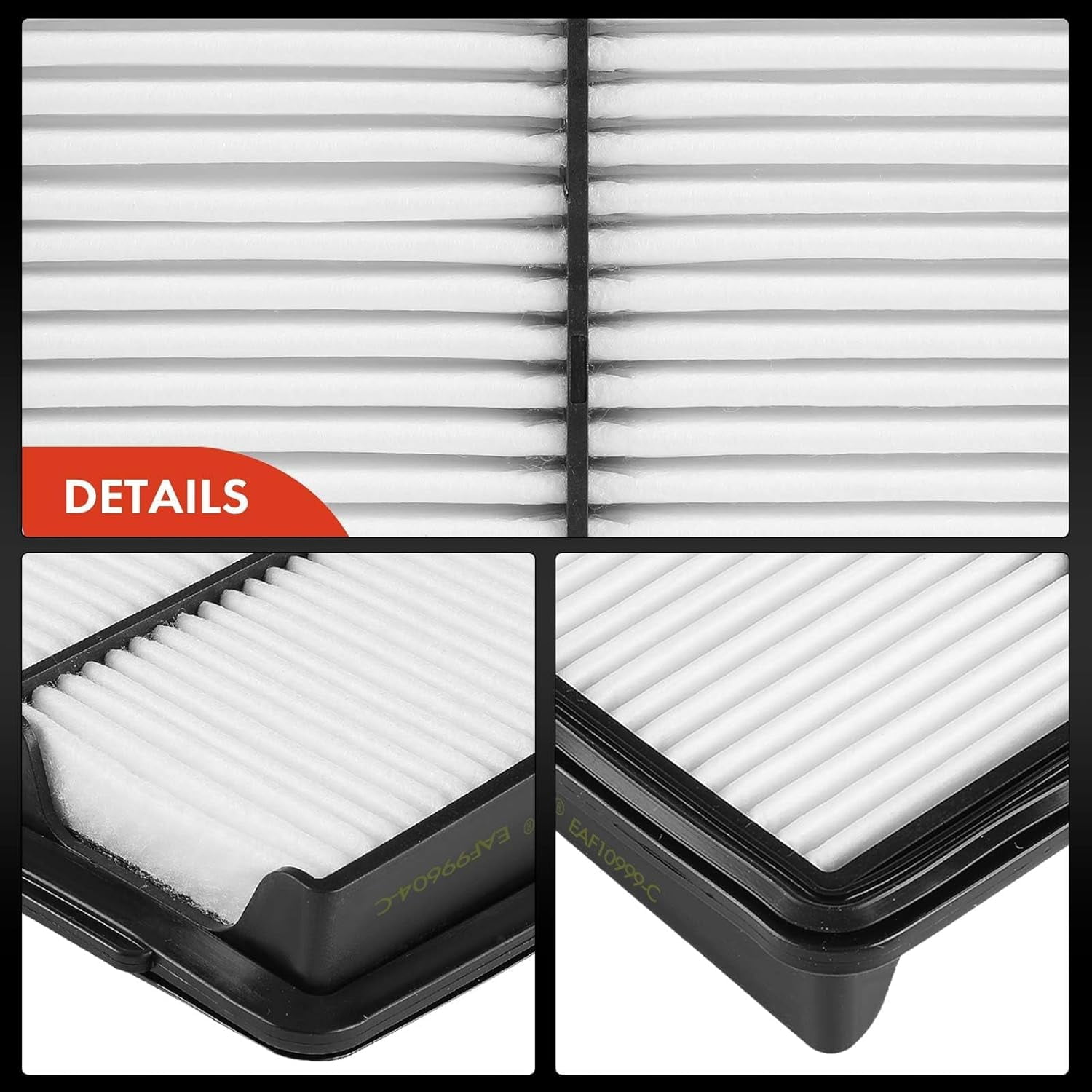 A-Premium 2-PC Engine Air Filter Compatible with Infiniti M35 2009-2010, M37 2011-2013, Q70 2014-2019, Q70L 2015-2019, 3.5L 3.7L, Replace# 16546EJ70A