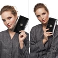 thumbnail image 5 of Travelambo Cartera Para Mujer De Gran Capacidad Con Bloqueo Rfid Carteras De Pulsera De Cuero Genuino(Negro), 5 of 5