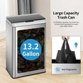 thumbnail image 4 of FDW 13 Gallon 50L Touchless Trash Can – Automatic Motion Sensor Garbage Bin, Lid, Stainless Steel Kitchen & Office, 4 of 7