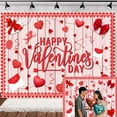 thumbnail image 2 of Valentines Day Backdrop, Valentines Romantic Pink Rustic Wood Red Love Hearts Cupid Backdrops for Photography, Happy Valentine's Day Party Decoration Background Banner Photo Booth Props,6X4ft, 2 of 5