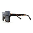 thumbnail image 4 of Womens Squared Butterfly Minimal Rectangular Chic Plastic Sunglasses Blue Tortoise, 4 of 4