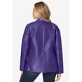 thumbnail image 2 of Jessica London Women's Plus Size Leather Blazer, 2 of 6