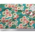 thumbnail image 3 of Soimoi Rayon Fabric Ranunculus with Bunch Floral Printed Fabric 1 Yard 42 Inch Wide, 3 of 3