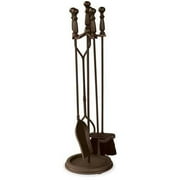 Uniflame 5-piece Bronze Fireplace Tool Set With Ball Handles