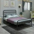 Victorian Vintage Style Metal Bed Frame Black Queen