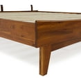 thumbnail image 4 of Bme Twin Size | Caden Deluxe Wooden Bed Frame with Adjustable Headboard, Mid Century Style, Acacia Wood, Caramel, 4 of 5