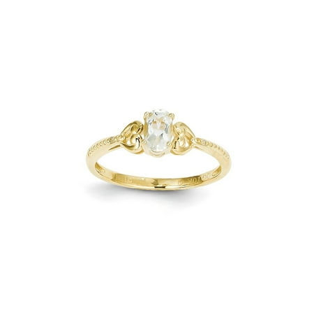 Ctw Diamond Tanzanite Gold Jewelry - 10kt Yellow Gold White Topaz Diamond Band Ring Size 7.00 Stone Birthstone April Oval Style Fine Jewelry Ideal Gifts For Women Gift Set From Heart