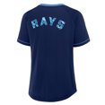 thumbnail image 3 of Women's Fanatics Navy Tampa Bay Rays League Diva Star Raglan V-Neck T-Shirt, 3 of 5