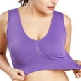thumbnail image 2 of Deepwonder Compression Wirefree High Support Sports Bra Removable Padded Racerback Bras for Women Plus Size Everyday Wear, Exercise and Offers Back Support, 2 of 4