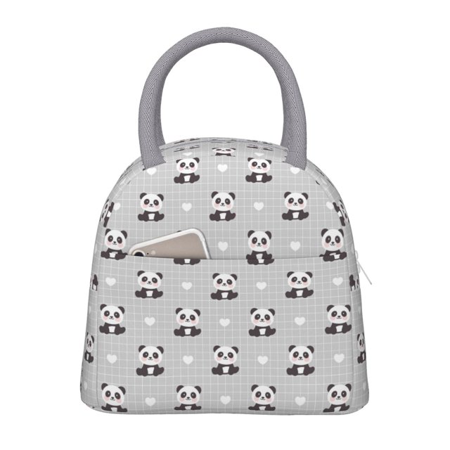 Disketp Panda Bear Bolsa Térmica para Almuerzo, Lonchera con Abertura Amplia y Gran Capacidad, Organizador Reutilizable para Mujeres, Hombres y Adultos