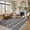 WHITE, variant on World Rug Gallery Bohemian Stripe Lines Shag Rug – Textured Surface – Anthracite Dark Gray – Easy to Clean - ANTHRACITE 2'3"x8'