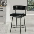 thumbnail image 3 of Hillsdale Kinsella 26 Metal Mid-Century Counter Stool in Gray/Charcoal, 3 of 3