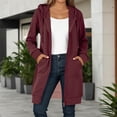 thumbnail image 2 of Women's Hoodies & Sweatshirts Casual Autumn and Winter Long Sweatshirt Jacket with Zipper Full Sleeve Hooded Design, 2 of 4