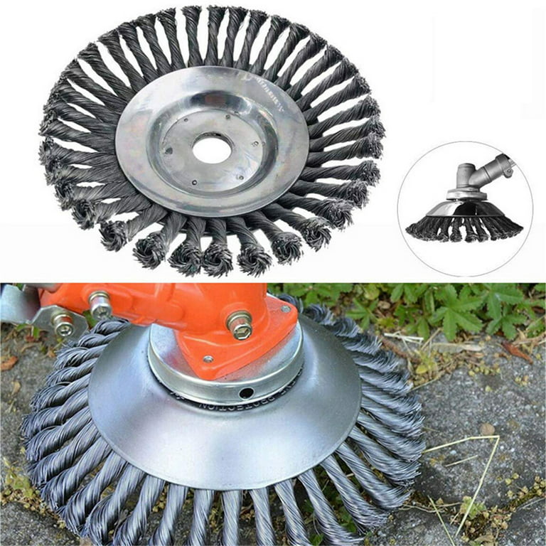 Steel Wire Weed Brush Trimmer Head, Bowl Type Rotary Lawn Mower