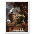 thumbnail image 1 of Hondecoeter Menagerie Exotic Birds Parrots Painting Artwork Framed Wall Art Print A4, 1 of 4